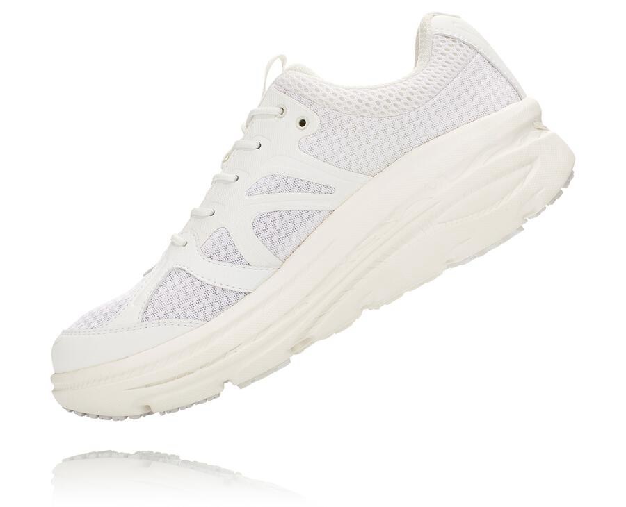 Running Shoes Mens - Hoka One One x EG Bondi B - White - JBWAQUZ-62